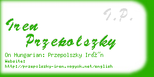 iren przepolszky business card